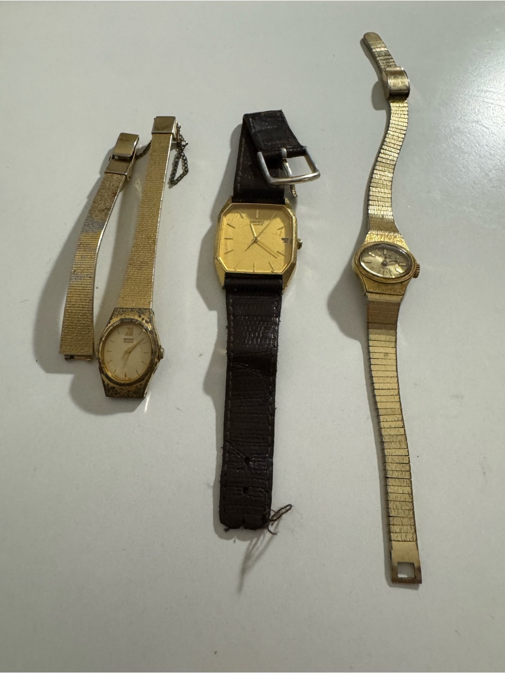 Lot of 3 Vintage Watches-2 Seiko & Waltham Untested *READ*
